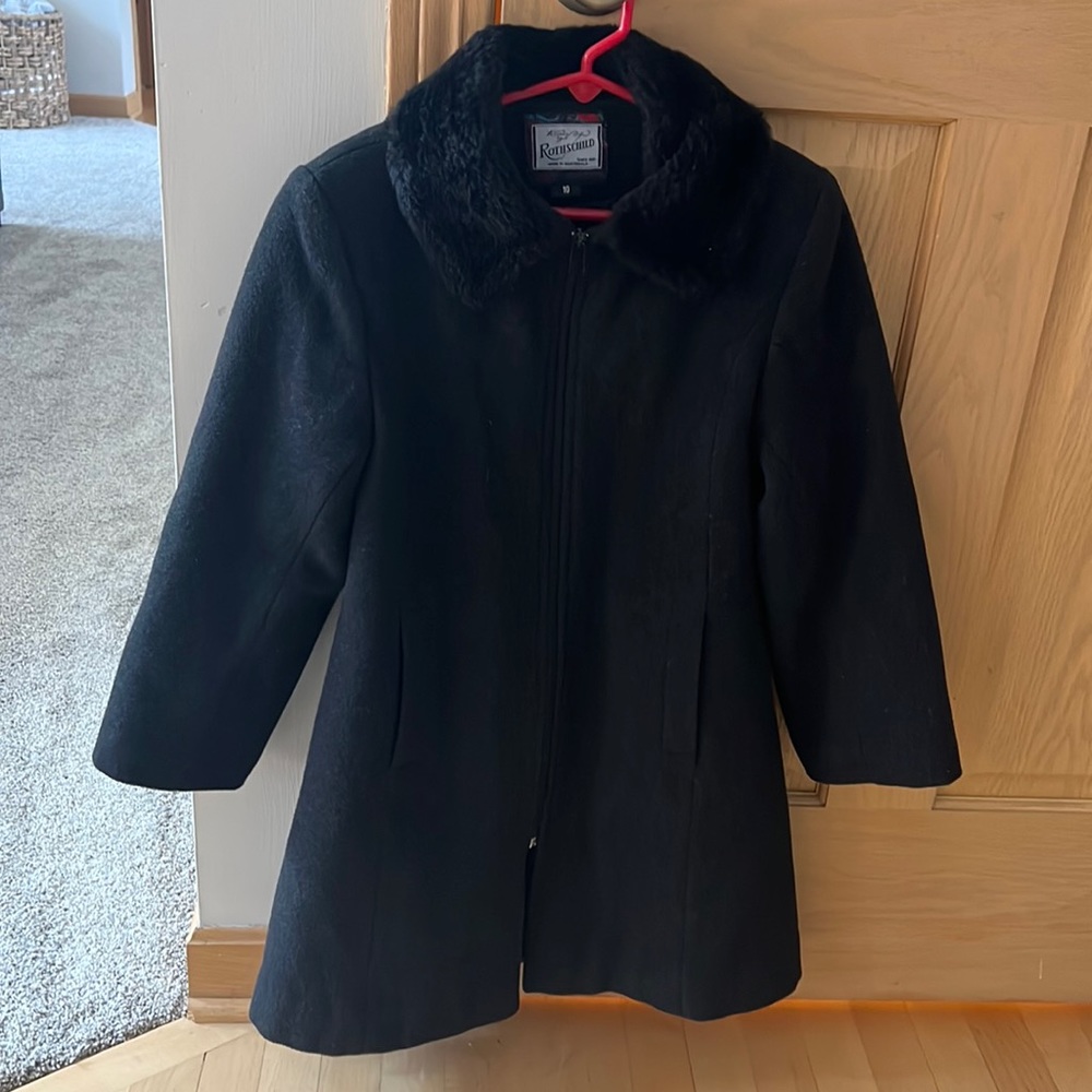 Rothschild girls size 10 wool coat with zipper